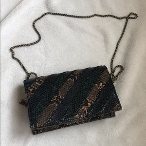 Zara Snakeskin crossbody/clutch/handbag